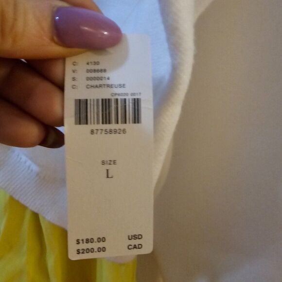 Anthropologie Cream and Yellow Midi Dress - Picture 7 of 8